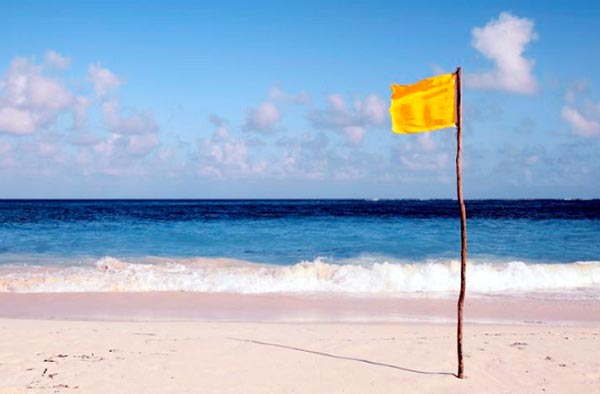 banderas en las playas